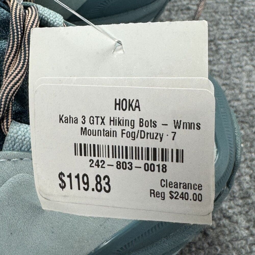 NWT Hoka Kaha 3 GTX Women's Size 7B Mountain Fog Druzy Mid-Cut Hiking Boots - Picture 11 of 11